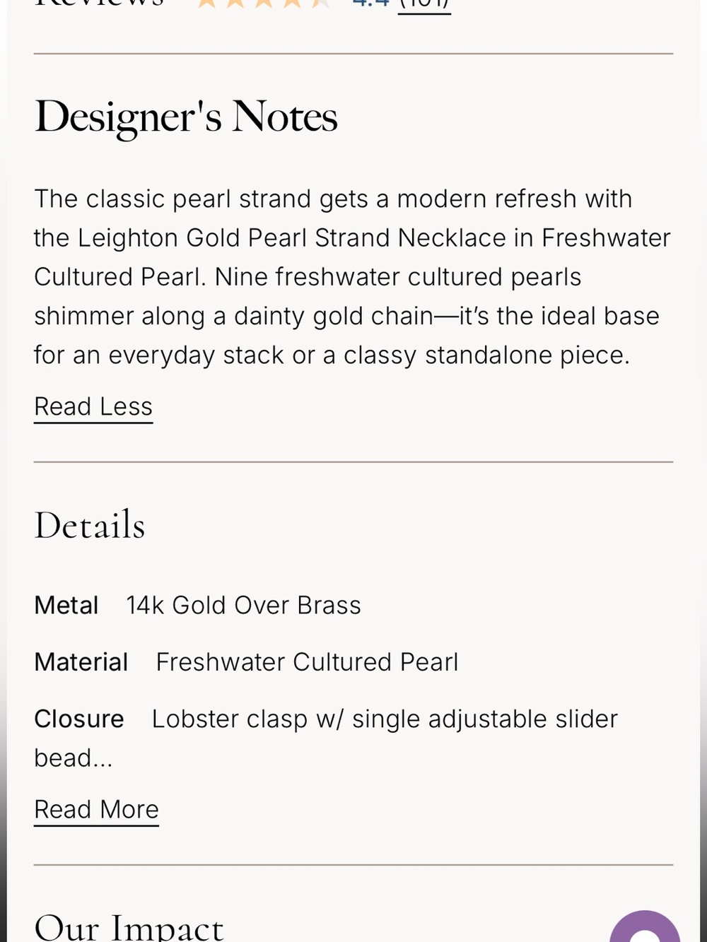 Kendra Scott Leighton Gold Freshwater Pearl Strand Necklace - Picture 9 of 10